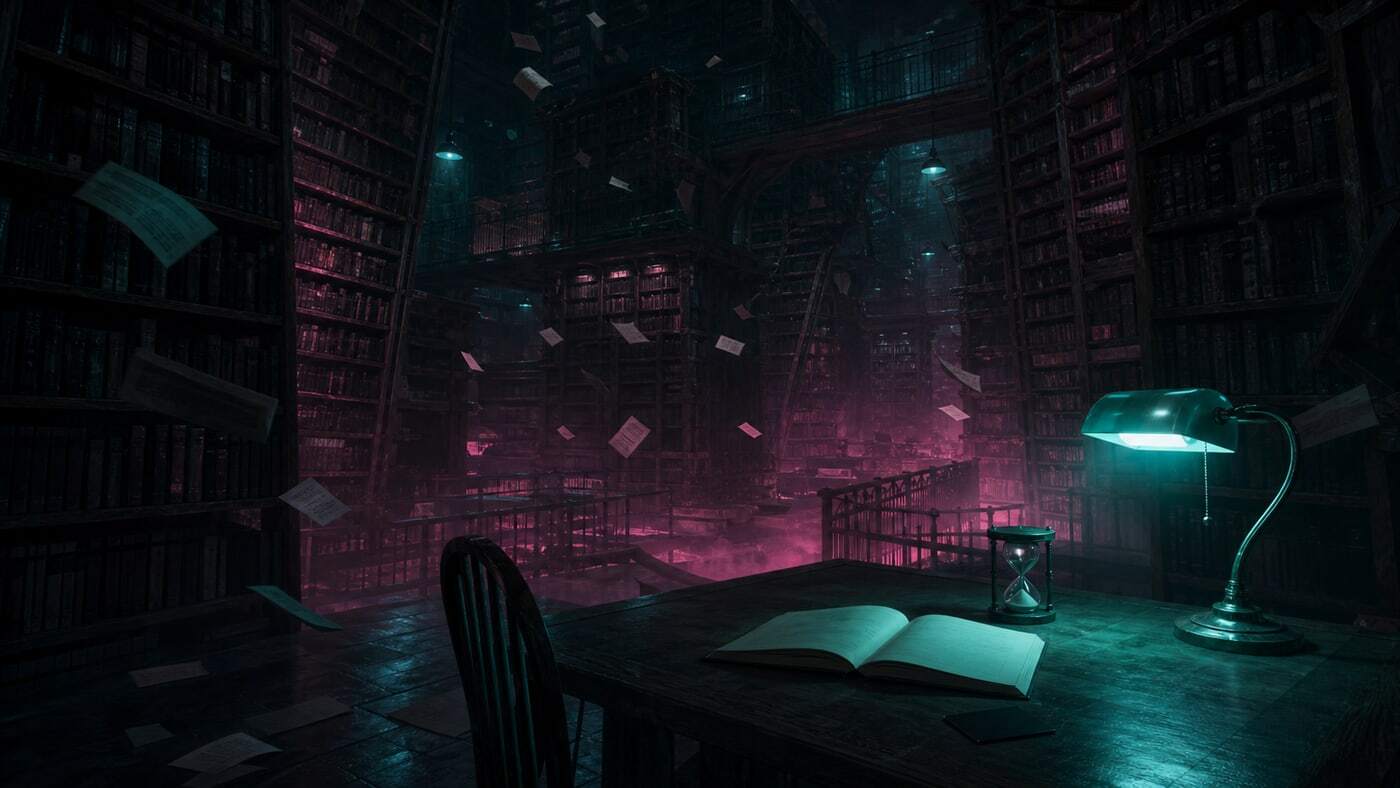 University library transformed into a memory-cost dungeon